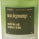 Benevolence LA New Beginnings Scented Candles | 10 oz, 40-50 Hour Burn, New Home Candle | House Warming Gifts for Women, Friends | Gift Idea for Promotion, Retirement - Notes of Cashmere & Lilac