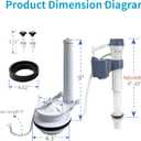 3-Inch Toilet Flush Valve Replacement Kit | Compatible with American Standard Champion 4 Model | Includes Flush Valve, Fill Valve, Gasket, Bolts | For 2-Piece Toilets