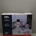 JOIEDOMI 3 Pcs 3D Christmas Collapsible Snowman Yard Light 270 Pre-Lit LED Cool White Lights for Indoor Outdoor Garden Holiday Dcor, Christmas Event Decoration, Xmas Eve Night, Red Scarf