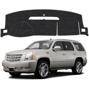 VTVWNM Dash Cover Mat for Cadillac Escalade 2007 2008 2009 2010 2011 2012 2013 2014 Non-Slip Dashboard Cover Mat Sunshade UV Rays Protector Interior Accessories