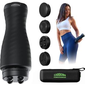 CAREKING Massage Deep Tissue for Women, Vibration Therapy for Muscle Recovery Pain Relief Cellulite Massager for Leg Thigh Abdomen Neck Shoulder Lymphatic Drainage Massager Body Sculpting Machine (Black)