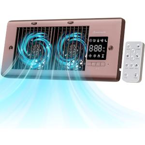 DEWENWILS Register Booster Fan, 4" x 10" Register Holes, 180° Adjustable Grille Vent Fan Booster, Improves Heating & Cooling Vents, Quiet 140 CFM, Panel & Remote Control for Room, Floor, Wall, Bronze