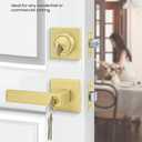 goldenwarm Exterior Door Lock Set Gold Front Door Lock Set, Heavy Duty Zinc-alloyed Front Door Handle and Deadbolt Set (1 Pack)