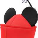 Disney Minnie Mouse Ears & Flower Red Novelty Cosplay Pillbox Hat