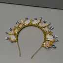 JeVenis Mermaid Crown Headband Seashell Crown Siren Costume Women Headpiece for Mermaid Sirens Goddess Cosplay Renaissance (Silver)