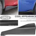 Universal Car Rear Bumper Lip Splitters Fins Spoiler Canards Diffuser Side Fin Scratch Black Mudguards Protector - Carbon Fiber,B