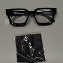 livho Oversized up to 99% Blue Light Blocking Glasses for Woman - Rectangle Fashion Glasses for Computer, Chic Preppy Frame, Black