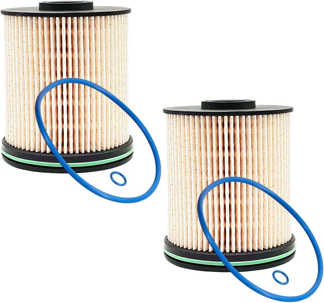 TP1015 Fuel Filter for 3.0L & 6.6L Duramax Diesel Engines Compatible with Chevy Silverado/GMC Sierra 2001-2024, OEM Replacement with High-Efficiency Filtration 22937279 23456595 23304096 13539108 (2PCS)
