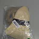 Sun Hat with Hair Extensions Hat Wig UPF 50+ Foldable Wide Brim Straw Beach Hat Attached 9" Wavy Hairpiece Synthetic for Women Summer Dark Black