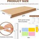 5 PCS Wire Rack Covers 3516in, Wood Grain PVC Shelf Covers with LED Motion Light &Labels, Renter Friendly, Easy-Cut Moisture-Resistant No-Tool, No-Drill Install for Pantry, Laundry, Kitchen, Garage