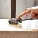 Silicone Soft Bristle Water Bottle Cleaner Brush with Extra Long Handle for Flasks, Tumbler, Glassware, Sports Bottles, Baby Bottles, Vases, Narrow Neck, Gray