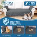 hyha Waterproof Dog Blanket, Reversible Pet Bed Blanket, Soft Sofa Couch Cover for Dogs Washable, Waterproof Pet Couch Covers for Sofa Puppy Cats Furniture Protector(22"D x 67.3"W x 13"H, Dark Grey)