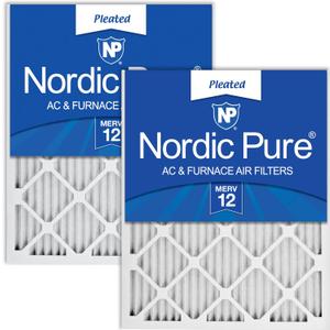 Nordic Pure 10x24x1 Pleated MERV 12 Air Filters 2 Pack