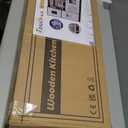 Wooden Play Kitchen Toy Set with Light, Kids Children Pretend Toy Kitchen Playset, Sink Play Toy Oven with Microwave,Toddler Cooking Set Toy for Ages 3+ Baby Girls Boys (Green)