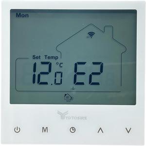 WiFi Programmable Thermostat for Radiant Floor Heating - 120V/240V Dual Voltage, Smart Home with Floor and Air Sensor, Touchscreen Display, Energy Saving