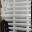 Hopolon 8 Pack White Picket Fence for Garden, 11.1in (H) X 9.1ft (L) Garden Fence Border with 144 Led Solar Lights and Remote, Decorative Mini Pocket Fence for Small Flower Path Tree Yard Pet Barrier