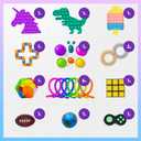 Fidget Poppers Pack 50 Pcs Fidget Toys, Party Favors for Kids 8-12, Stocking Stuffers, Bulk Sensory Toys for Classroom Treasure Box Prizes, Goodie Bags, Birthday Gifts