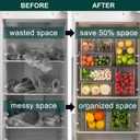 2 x LALASTAR 2 Pack Fridge Organizer with Pull-out Drawer, Stackable Freezer Organizer Bin, Pantry Organization and Storage, BPA Free, 3.17QT