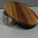 NUPTIO Wooden Wedding Cake Stand: 11.5 Inch Acacia Wood Cake Display Holder 4 in 1 Cup Cake Stands Serving Tray Fruit Dish Sauce Bowl for Anniversary Party Home Kitchen Centerpiece Decor - 10" Cake