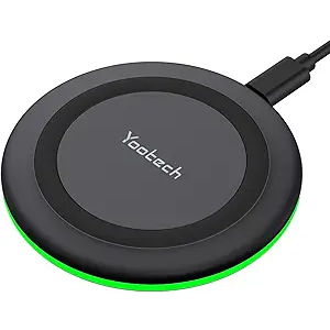 Yootech Wireless Charger,10W Max Wireless Charging Pad Compatible with iPhone 17/17 Pro/17 Pro Max/Air/16/15/14/13/SE 2022/12/11,Samsung Galaxy S25/S24/S23,for AirPods Pro 3(No AC Adapter)