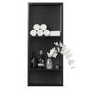 Stainless Steel Shower Niche, 12" X 30"X 4" Triple-Tier Wall-inserted Niche Recessed, Elegant Black Niche Shower, NO Tile Needed Wall Niche for Bathroom Storage Built-in Installation