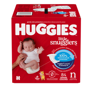 Huggies Size Newborn Diapers, Little Snugglers Baby Diapers, Size Newborn (up to 10 lbs), 84 Count