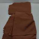 KEQIAOSUOCAI Rust Terracotta Blackout Curtains 96 Inch Length 2 Panels Boho Fall Bohemian Back Tab Hook Belt Pleated Brick Red Copper Color Linen Textured Curtains for Living Room Bedroom 50x96