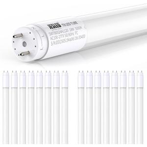 JESLED 16 Pack 4FT T8 LED Bulbs,18W 2400LM 5000K Led Tube Light, Hybrid Type A+B T10 T12 
Fluorescent
Bulbs Replacement, Single or Double End Powered, Plug and Play or Ballast Bypass, ETL