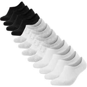 2 x CoolMate GLOBAL No Show Women Socks, Gifts for Mom (US, Alpha, Small, Regular, Regular, 2 Black, 2 Grey, 2 White) (S)