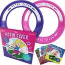 Activ Life Kids Flying Rings (2 Pack) They Fly Straight & Dont Hurt, 80% Lighter Than Standard Rings - Replace Screen Time with Healthy Family Fun - Get Outside & Play (Pink/Purple)